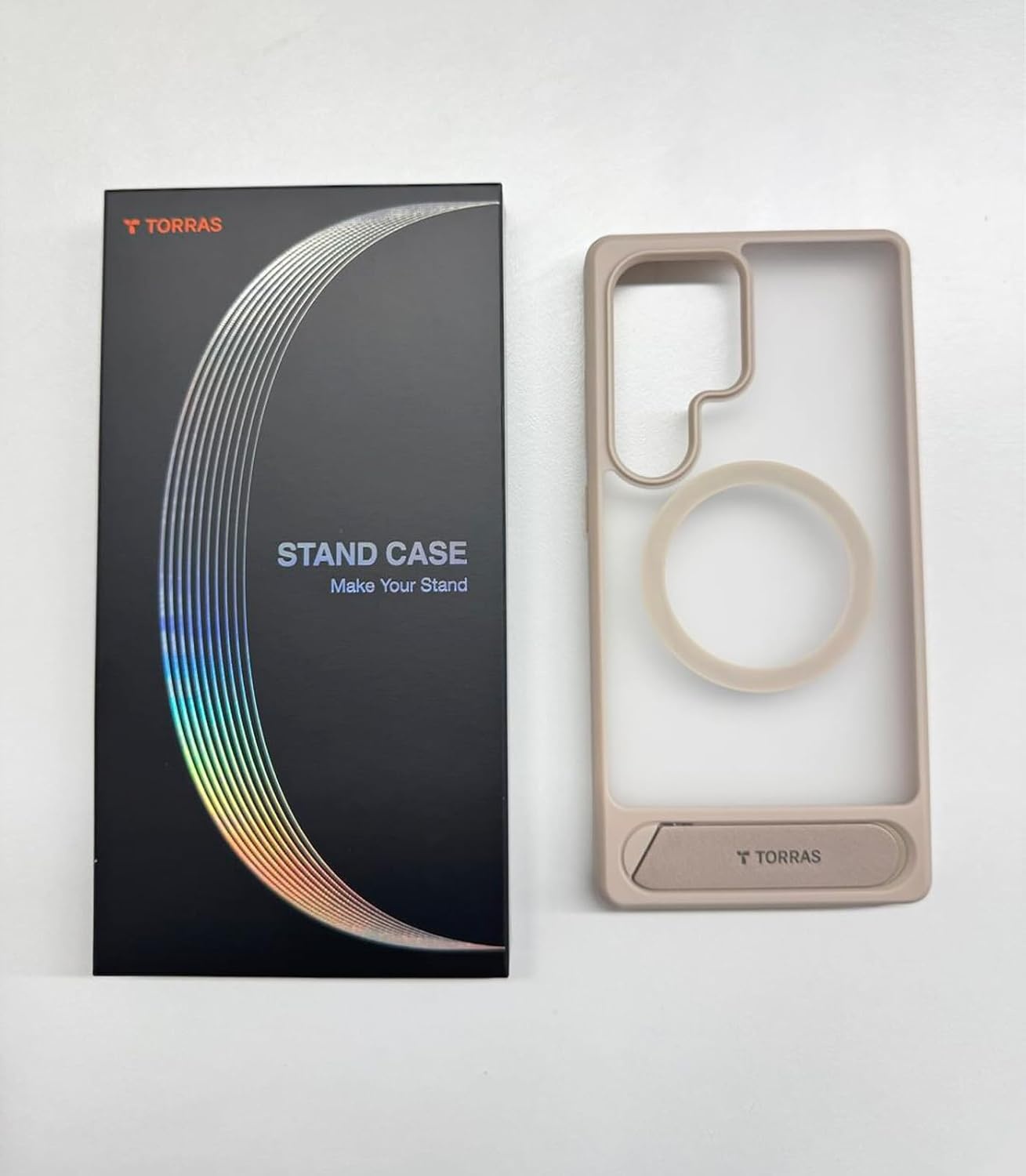 image:imageTORRAS Strong Magnetic amp Seamless Stand for Samsung Galaxy S25 Plus Case Fit for MagSafe MilGrade Drop Protection Kickstand for Samsung Galaxy S25 Plus Case AntiYellowing Diamond ClearSoft Gold