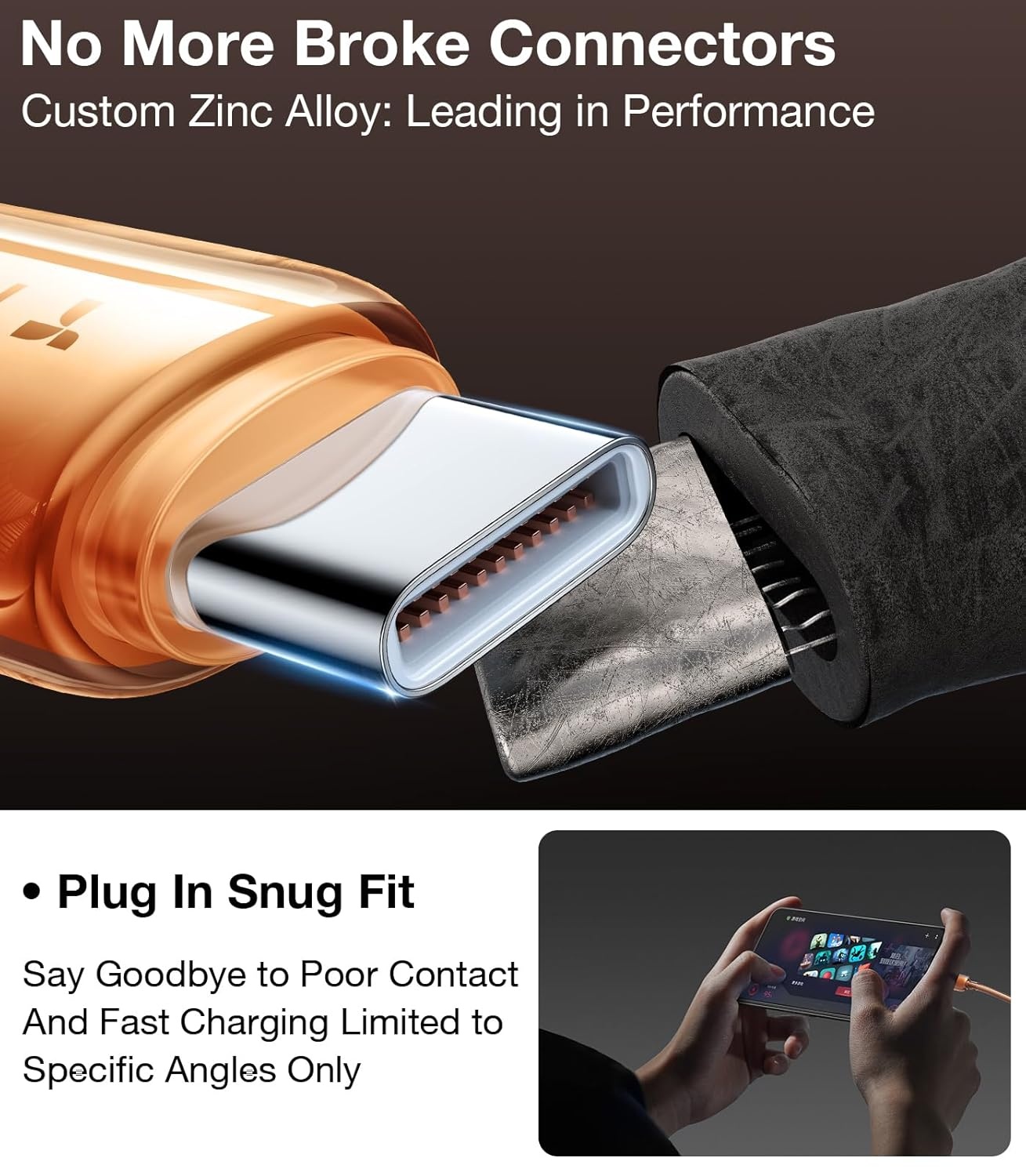 image:imageTORRAS USC C to USB C Cable 60W 6ft Military Grade Tested USB C Charger Cable Fast Charge for iPhone 15 Pro Max Plus Samsung S2423 MacBook Air Pro 2020 iPad ProAirMini Pearl WhiteOrange