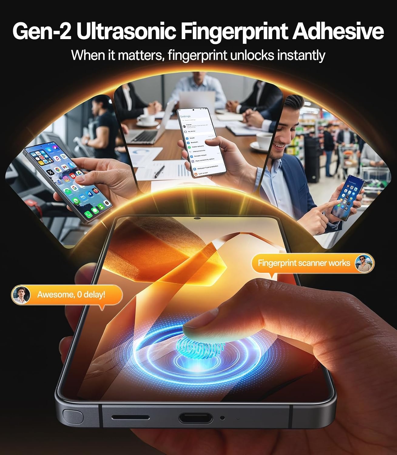 image:imageTORRAS Unbreakable for Samsung Galaxy S25 Ultra Screen Protector NO1 MilitaryGrade 12 FT Shatterproof 9H Aerospace Tempered Glass 2 Pack Touch Sensitivity Full Coverage AntiScratch 69 inchSamsung Galaxy S26 Ultra 69 inch