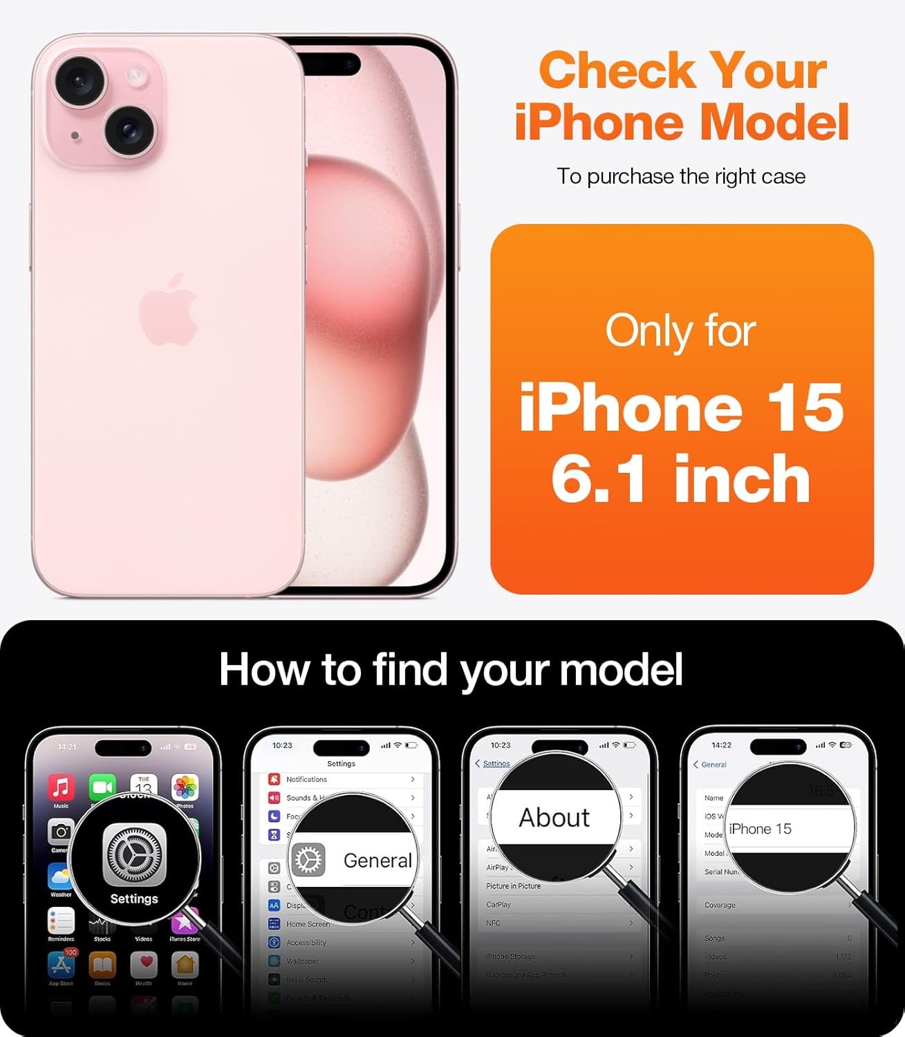 image:imageTORRAS Upgraded 360Spin Magnetic Stand for iPhone 15 CaseiPhone 14 Case Fit for MagSafe with Stand amp Ring Holder 12FT MilGrade Protection Translucent Slim Phone Case for iPhone 15 Ostand Black