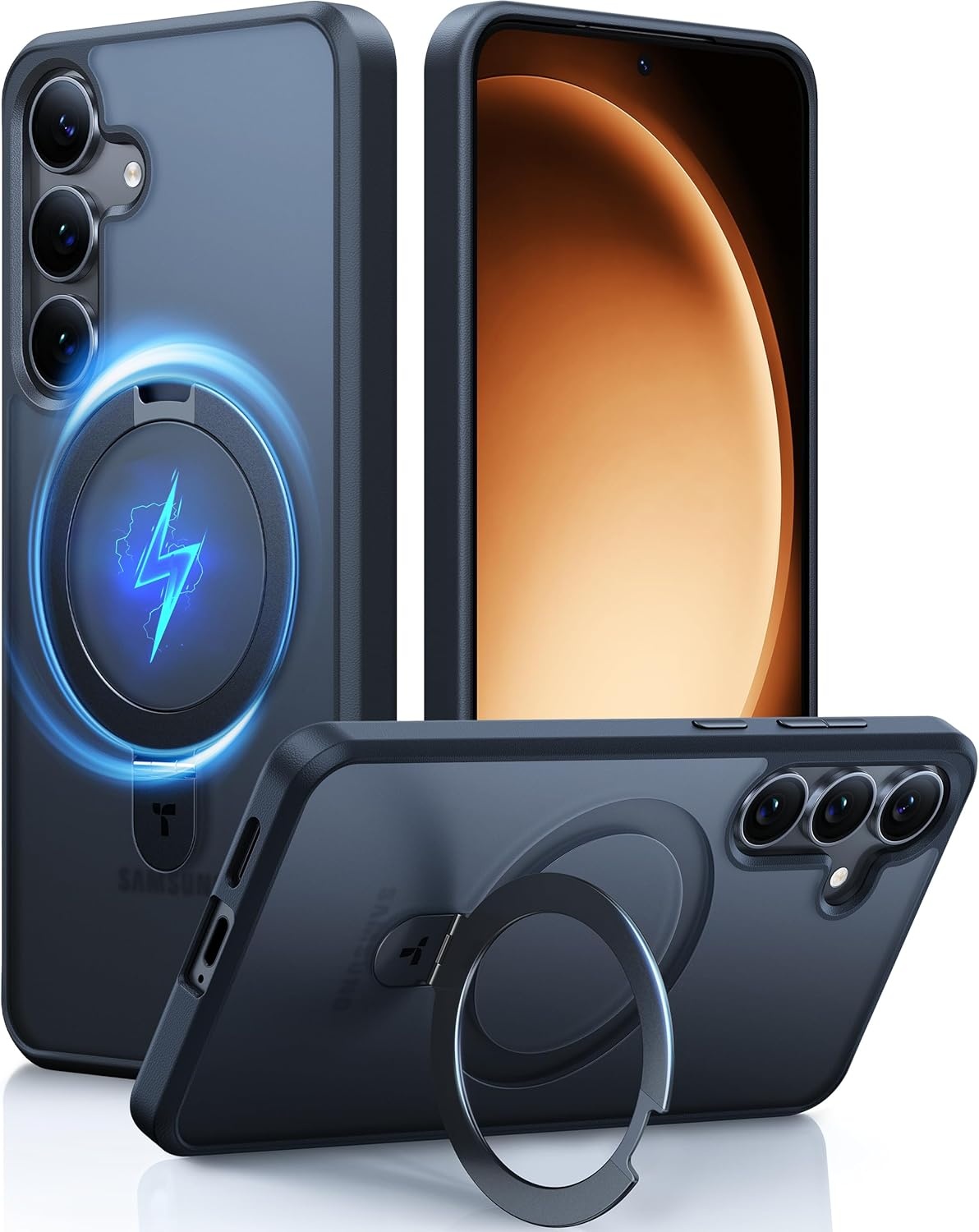 image:imageTORRAS for S25 Ultra Case 4X Military Grade Drop Tested Build in Stand Fit for Magsafe Shockproof Slim Protective for Samsung Galaxy S25 Ultra Case ClearBlack