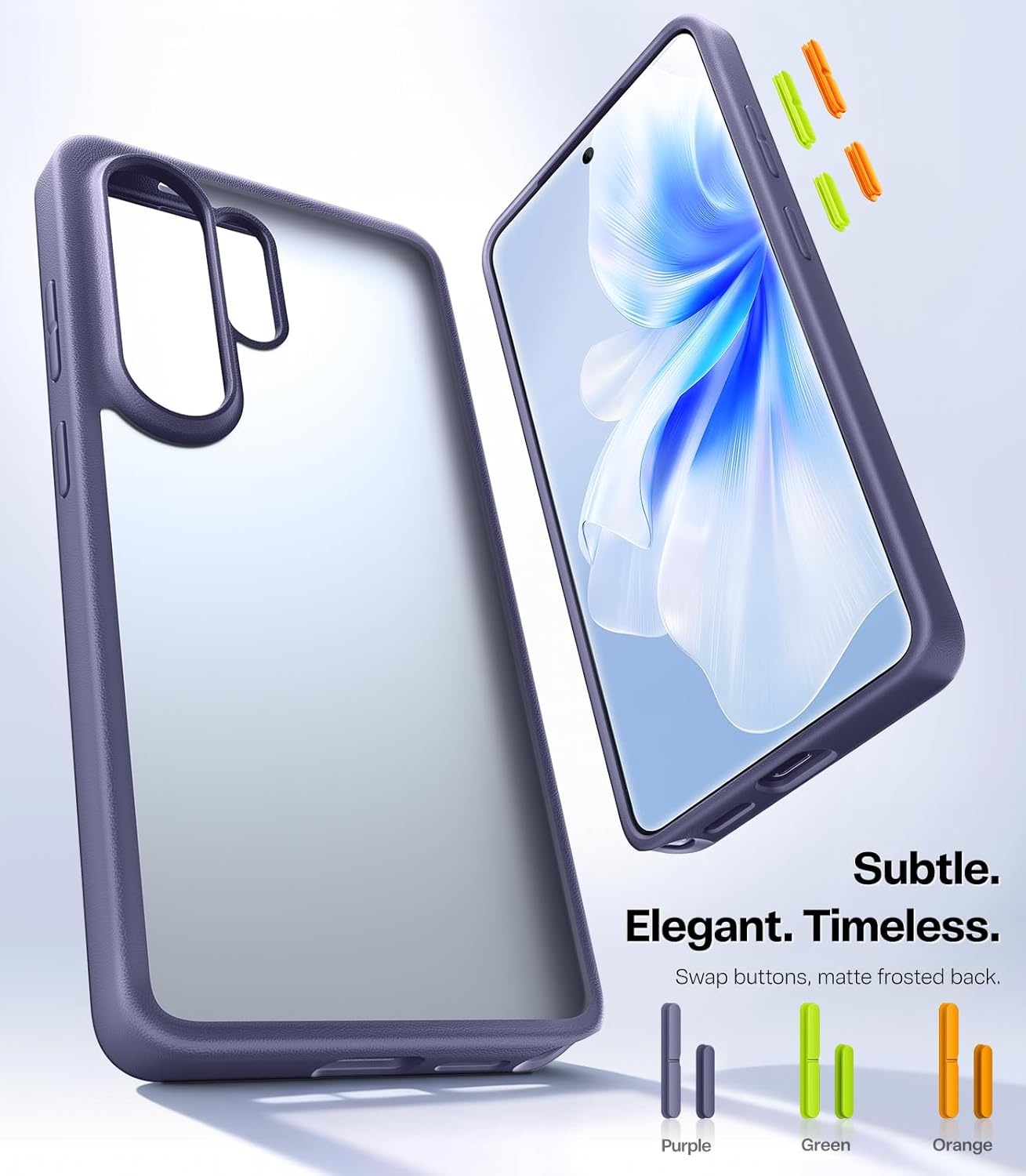 image:imageTORRAS for Samsung Galaxy S26 Ultra Case Clear 2026 Upgraded NonYellowing 12FT MilitaryGrade Protection Transparent Slim Case for Samsung S26 Ultra Case Thin Diamond Clear Hard 69Purple