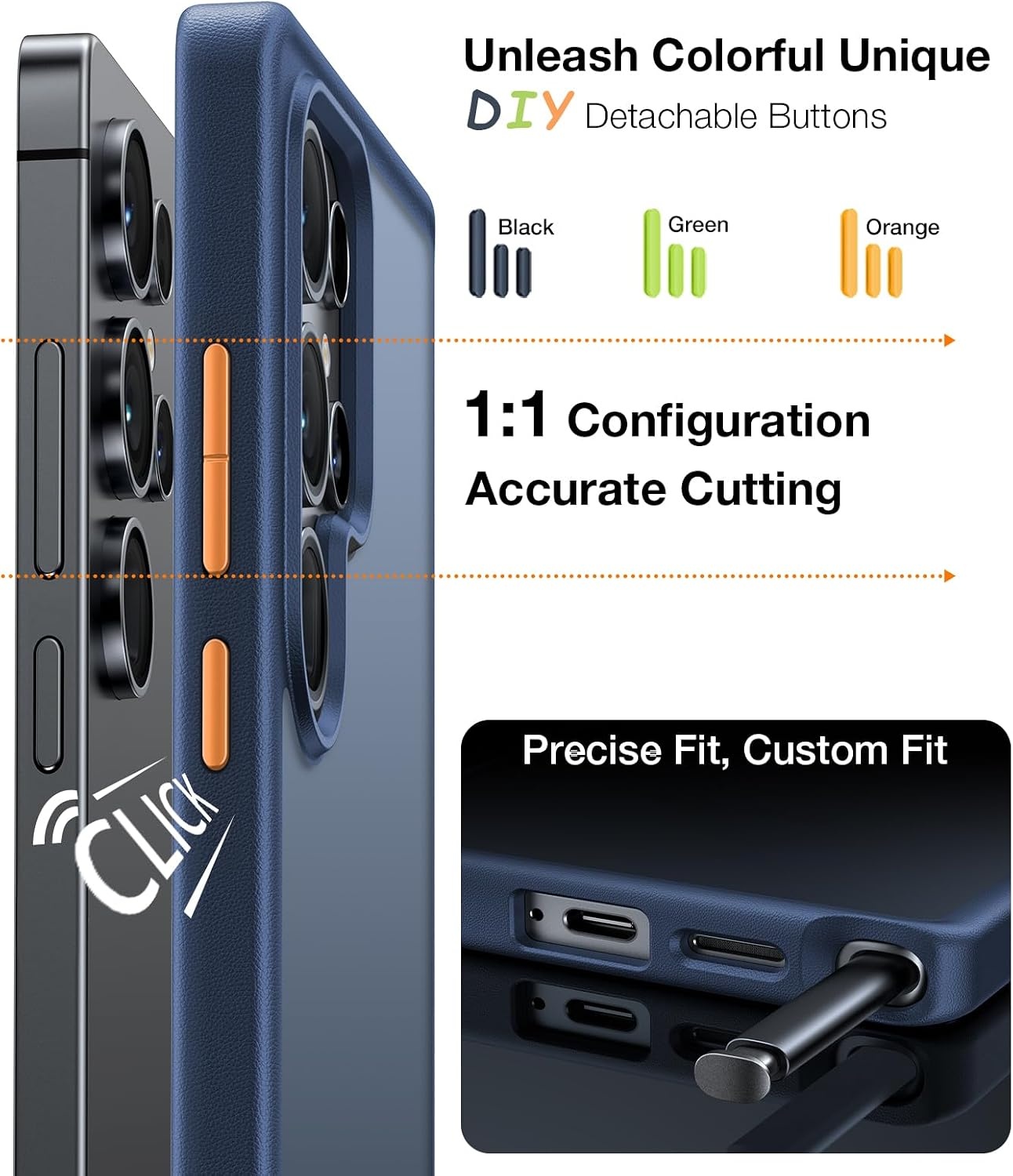 image:imageTORRAS for Samsung Galaxy S26 Ultra Case Clear 2026 Upgraded NonYellowing 12FT MilitaryGrade Protection Transparent Slim Case for Samsung S26 Ultra Case Thin Diamond Clear Hard 69Blue