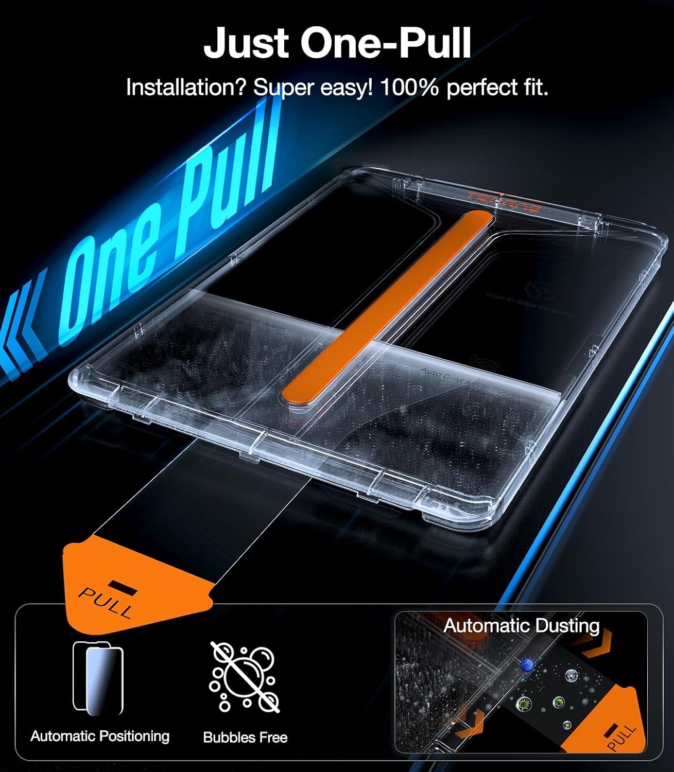 image:imageTORRAS for iPad Pro 11 Inch Screen Protector M5 2025amp M4 2024 Military Grade Shatterproof TOP 9H Tempered Glass OnePull Installation AntiScratch Bubble Free Apple Pencil Compatible HD ClarityiPad Air 11 M4M3M2