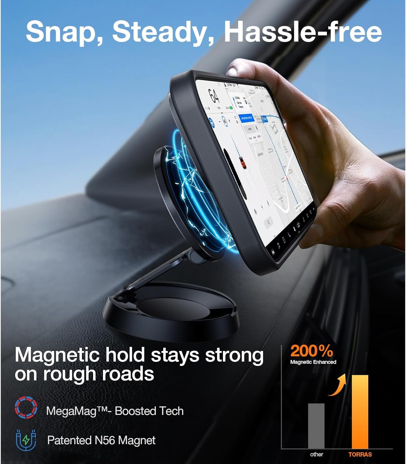 image:imageTORRAS for iPhone 13 Casefor iPhone 14 Case Translucent Black Strong Magnetic amp Seamless Stand Fit for MagSafe MilitaryGrade Drop Protection Sturdy Adjustable Kickstand Slim Matte FinishBlack