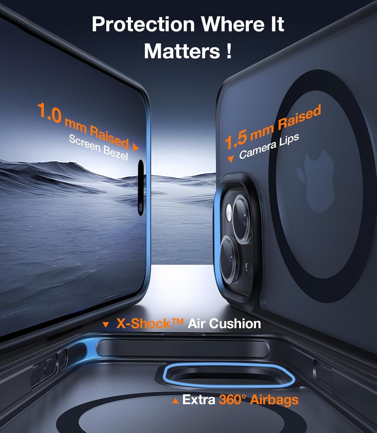 image:imageTORRAS for iPhone 13 Casefor iPhone 14 Case Translucent Black Strong Magnetic amp Seamless Stand Fit for MagSafe MilitaryGrade Drop Protection Sturdy Adjustable Kickstand Slim Matte FinishBlack