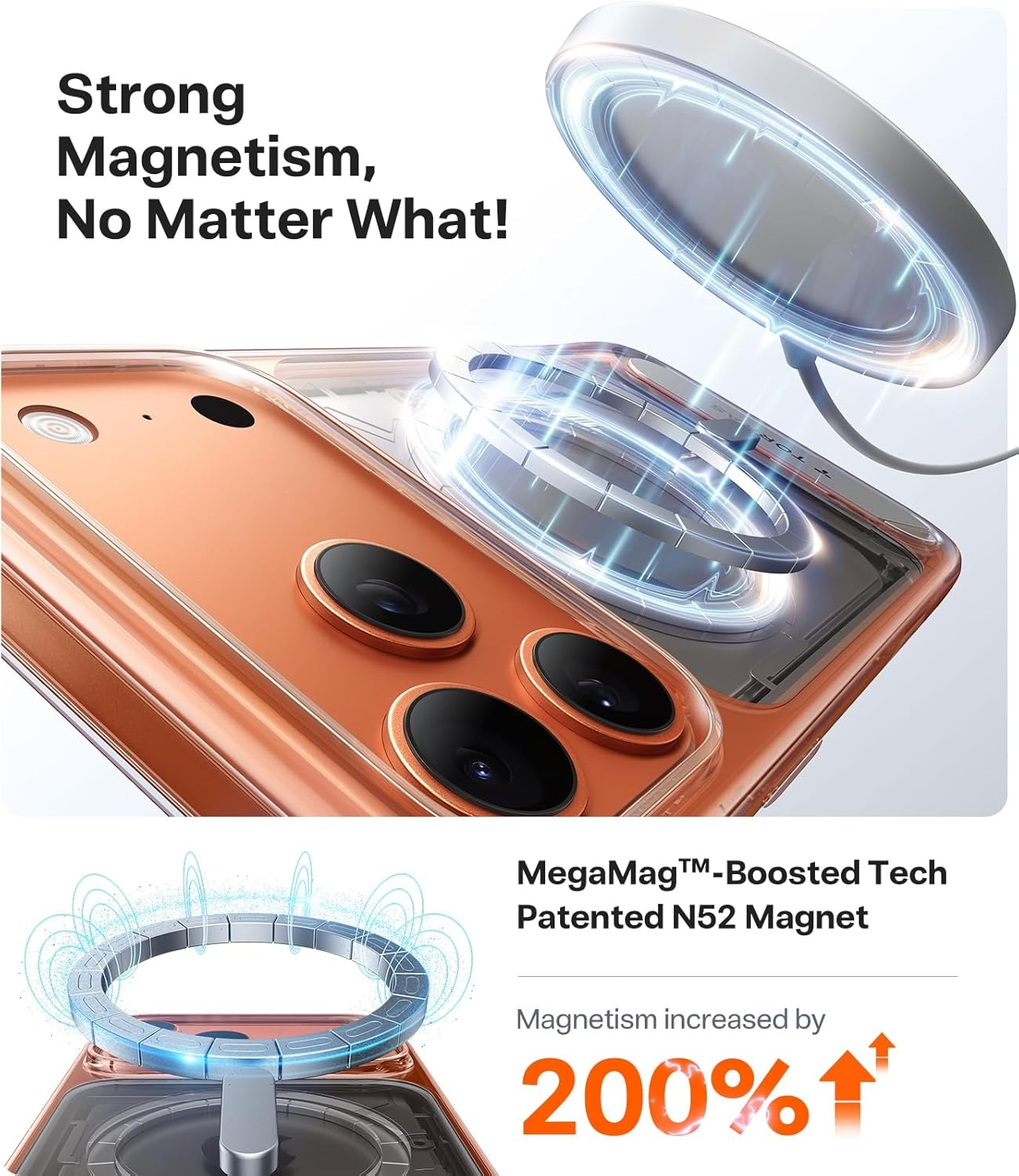 image:imageTORRAS for iPhone 13 Casefor iPhone 14 Case Translucent Black Strong Magnetic amp Seamless Stand Fit for MagSafe MilitaryGrade Drop Protection Sturdy Adjustable Kickstand Slim Matte FinishClear