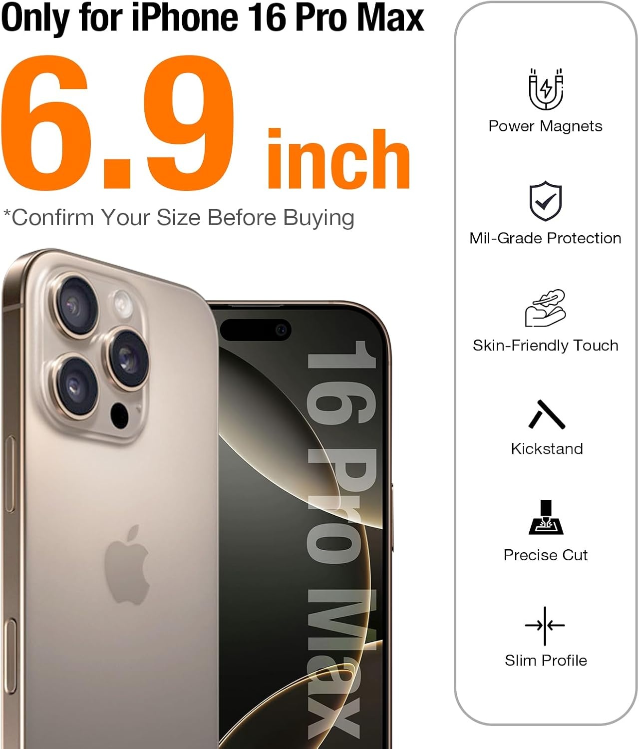 image:imageTORRAS for iPhone 13 Casefor iPhone 14 Case Translucent Black Strong Magnetic amp Seamless Stand Fit for MagSafe MilitaryGrade Drop Protection Sturdy Adjustable Kickstand Slim Matte FinishBlack