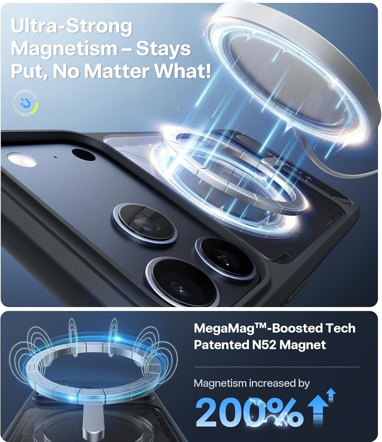 image:imageTORRAS for iPhone 13 Casefor iPhone 14 Case Translucent Black Strong Magnetic amp Seamless Stand Fit for MagSafe MilitaryGrade Drop Protection Sturdy Adjustable Kickstand Slim Matte FinishBlack