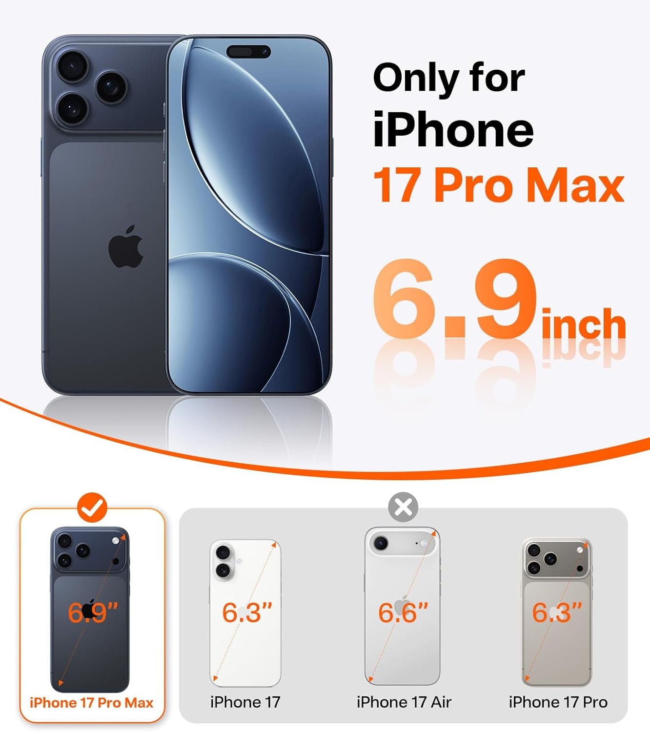 image:imageTORRAS for iPhone 16 Pro Max Case Clear with Stand Fit for MagSafeShockproof Military Grade Protection Slim Magnetic Phone Case for iPhone 16 Pro Max 69 2024 ClearCosmic Orange