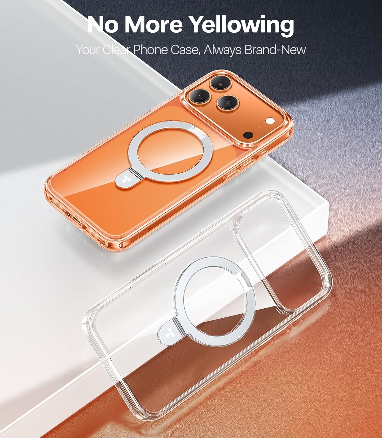 image:imageTORRAS for iPhone 16 Pro Max Case Clear with Stand Fit for MagSafeShockproof Military Grade Protection Slim Magnetic Phone Case for iPhone 16 Pro Max 69 2024 ClearCrystal Clear