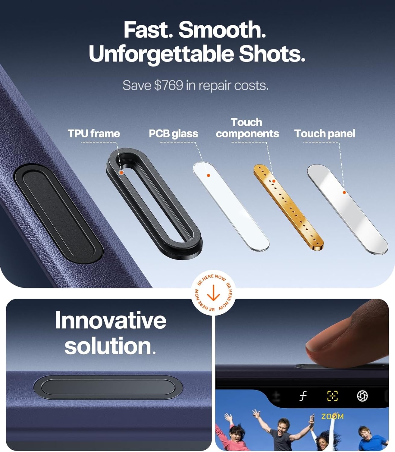 image:imageTORRAS for iPhone 16 Pro Max Case Clear with Stand Fit for MagSafeShockproof Military Grade Protection Slim Magnetic Phone Case for iPhone 16 Pro Max 69 2024 ClearDeep Blue