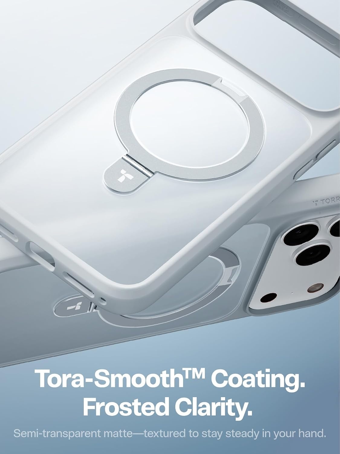 image:imageTORRAS for iPhone 16 Pro Max Case Clear with Stand Fit for MagSafeShockproof Military Grade Protection Slim Magnetic Phone Case for iPhone 16 Pro Max 69 2024 ClearGray Silver