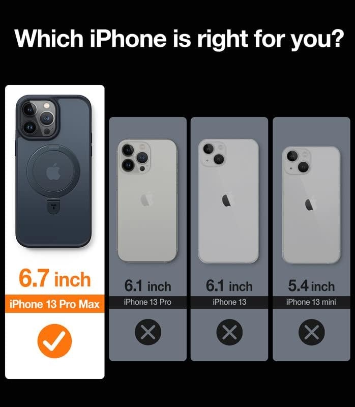 image:imageTORRAS for iPhone 16 Pro Max Case Clear with Stand Fit for MagSafeShockproof Military Grade Protection Slim Magnetic Phone Case for iPhone 16 Pro Max 69 2024 ClearBlack