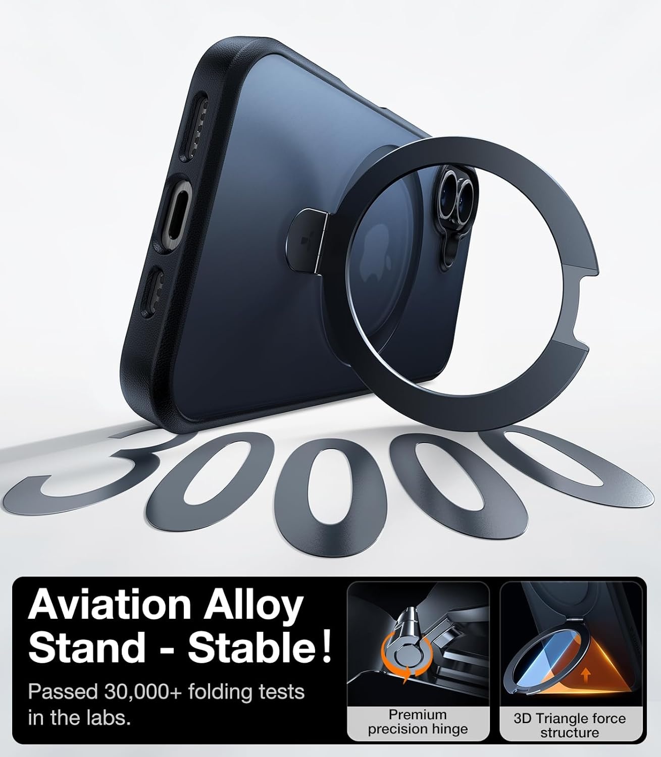 image:imageTORRAS for iPhone 16 Pro Max Case Clear with Stand Fit for MagSafeShockproof Military Grade Protection Slim Magnetic Phone Case for iPhone 16 Pro Max 69 2024 ClearBlack