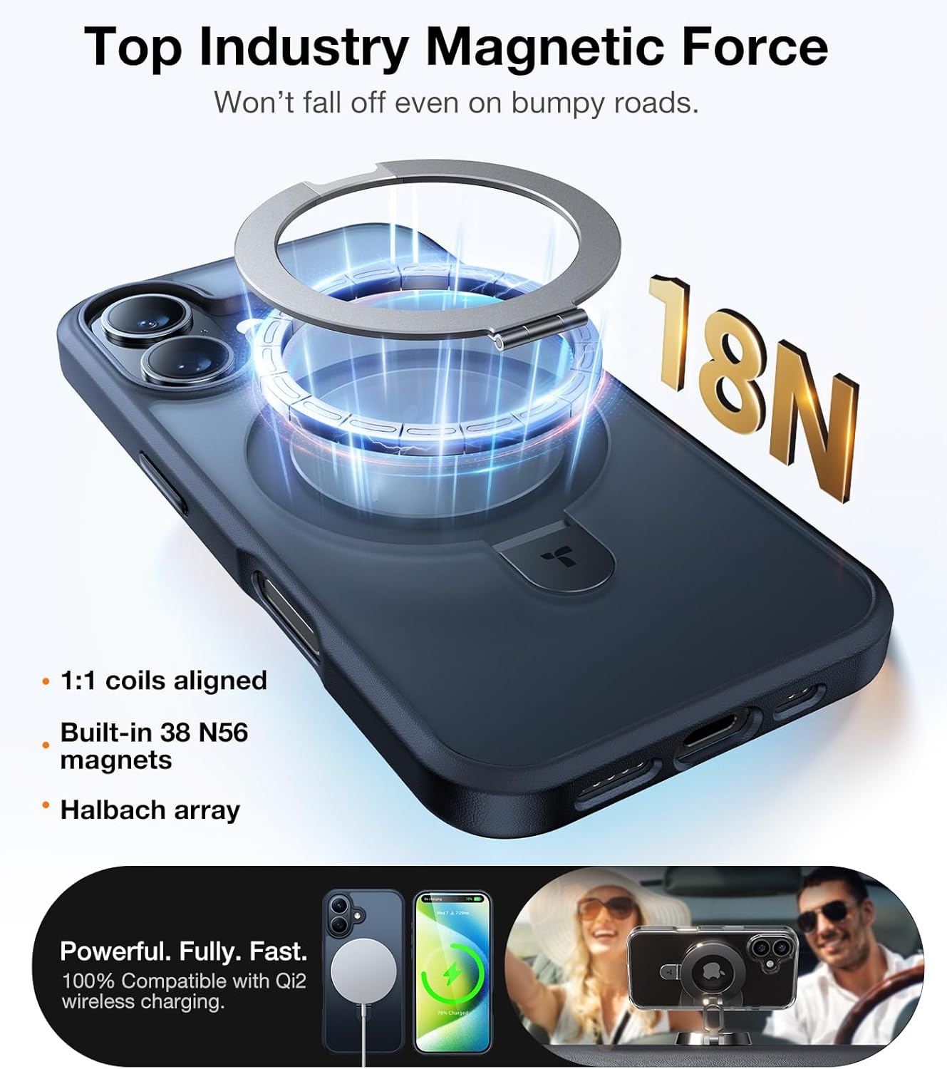 image:imageTORRAS for iPhone 16 Pro Max Case Clear with Stand Fit for MagSafeShockproof Military Grade Protection Slim Magnetic Phone Case for iPhone 16 Pro Max 69 2024 ClearBlack
