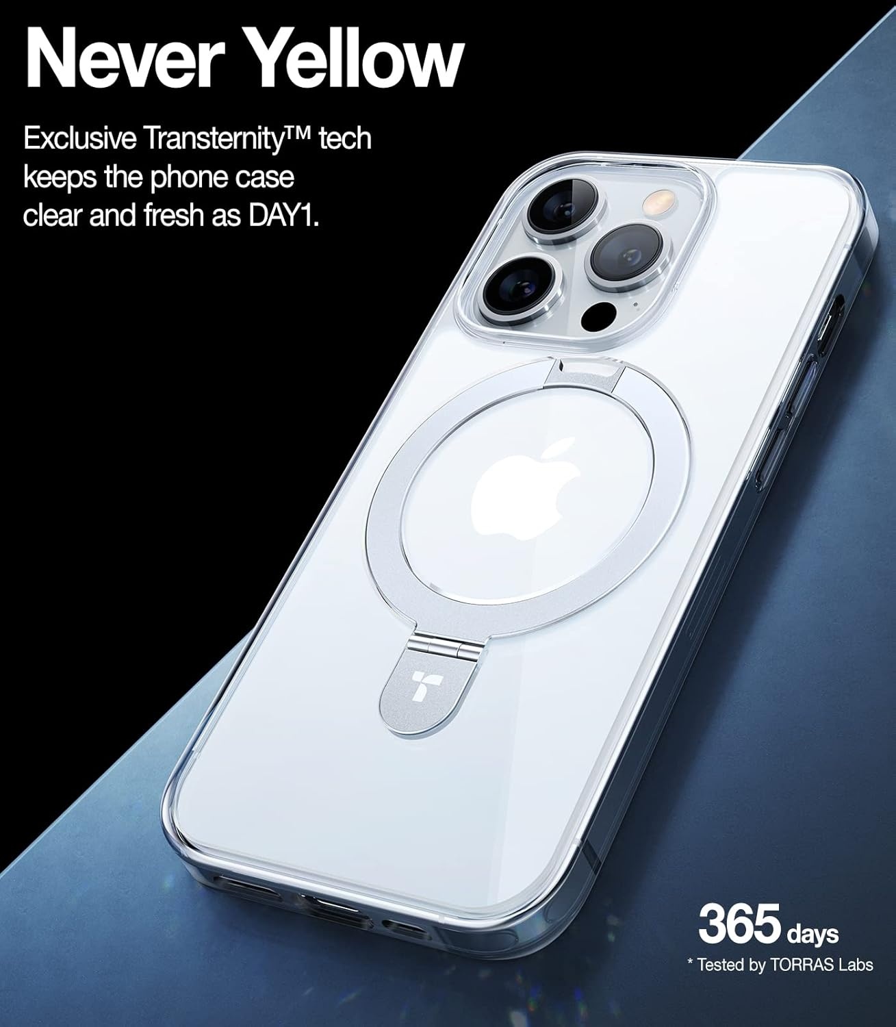 image:imageTORRAS for iPhone 16 Pro Max Case Clear with Stand Fit for MagSafeShockproof Military Grade Protection Slim Magnetic Phone Case for iPhone 16 Pro Max 69 2024 ClearCrystal Clear