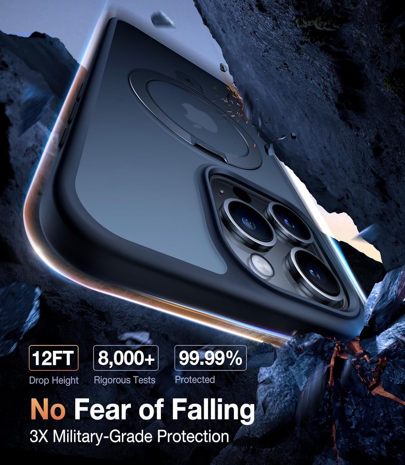 image:imageTORRAS for iPhone 16 Pro Max Case Clear with Stand Fit for MagSafeShockproof Military Grade Protection Slim Magnetic Phone Case for iPhone 16 Pro Max 69 2024 ClearBlack