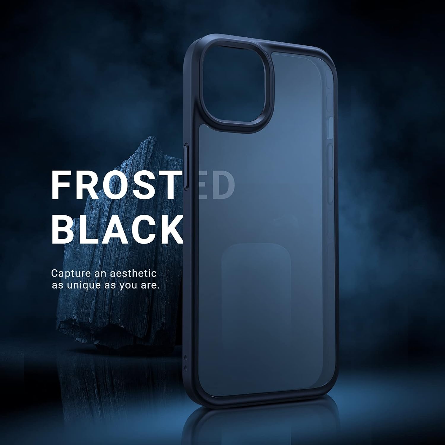 image:imageTORRAS for iPhone 17 Pro Case Beyond MilitaryGrade Protection Camera Control Button DIY Buttons Translucent Matte Slim Thin Shockproof Hard Back AntiScratch case for iPhone 17 Pro Deep BlueBlack