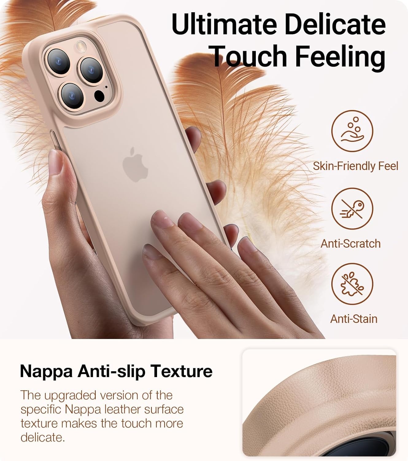 image:imageTORRAS for iPhone 17 Pro Case Beyond MilitaryGrade Protection Camera Control Button DIY Buttons Translucent Matte Slim Thin Shockproof Hard Back AntiScratch case for iPhone 17 Pro Deep BlueGold