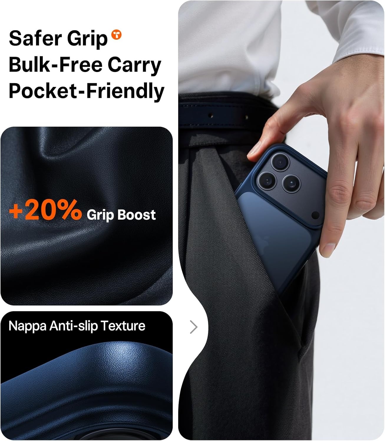 image:imageTORRAS for iPhone 17 Pro Case Beyond MilitaryGrade Protection Camera Control Button DIY Buttons Translucent Matte Slim Thin Shockproof Hard Back AntiScratch case for iPhone 17 Pro Deep BlueDeep Blue17Pro