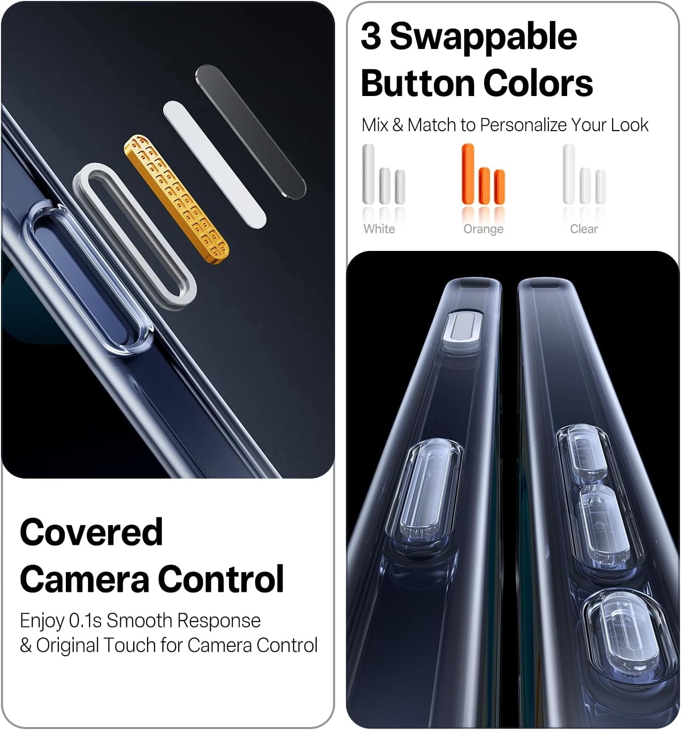 image:imageTORRAS for iPhone 17 Pro Case Beyond MilitaryGrade Protection Camera Control Button DIY Buttons Translucent Matte Slim Thin Shockproof Hard Back AntiScratch case for iPhone 17 Pro Deep BlueClear17Pro