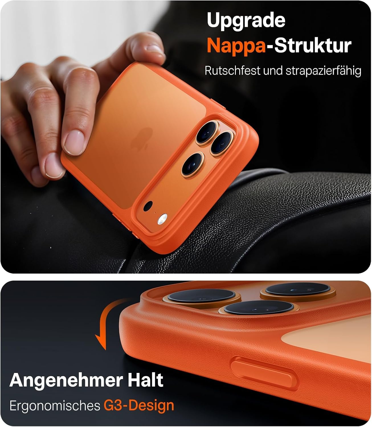 image:imageTORRAS for iPhone 17 Pro Case Beyond MilitaryGrade Protection Camera Control Button DIY Buttons Translucent Matte Slim Thin Shockproof Hard Back AntiScratch case for iPhone 17 Pro Deep BlueCosmic Orange17Pro