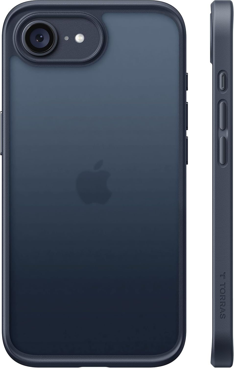 image:imageTORRAS for iPhone 17 Pro Case Beyond MilitaryGrade Protection Camera Control Button DIY Buttons Translucent Matte Slim Thin Shockproof Hard Back AntiScratch case for iPhone 17 Pro Deep BlueBlack