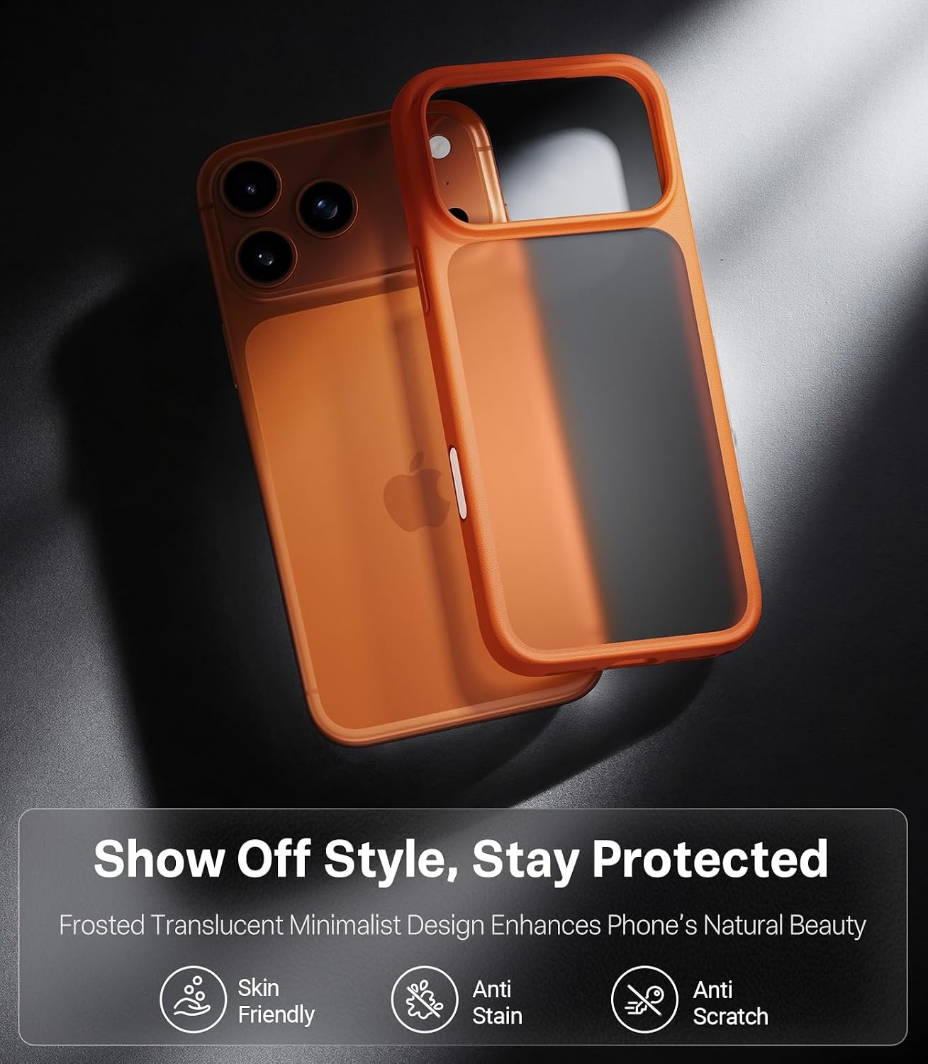 image:imageTORRAS for iPhone 17 Pro Case Beyond MilitaryGrade Protection Camera Control Button DIY Buttons Translucent Matte Slim Thin Shockproof Hard Back AntiScratch case for iPhone 17 Pro Deep BlueCosmic Orange17Pro