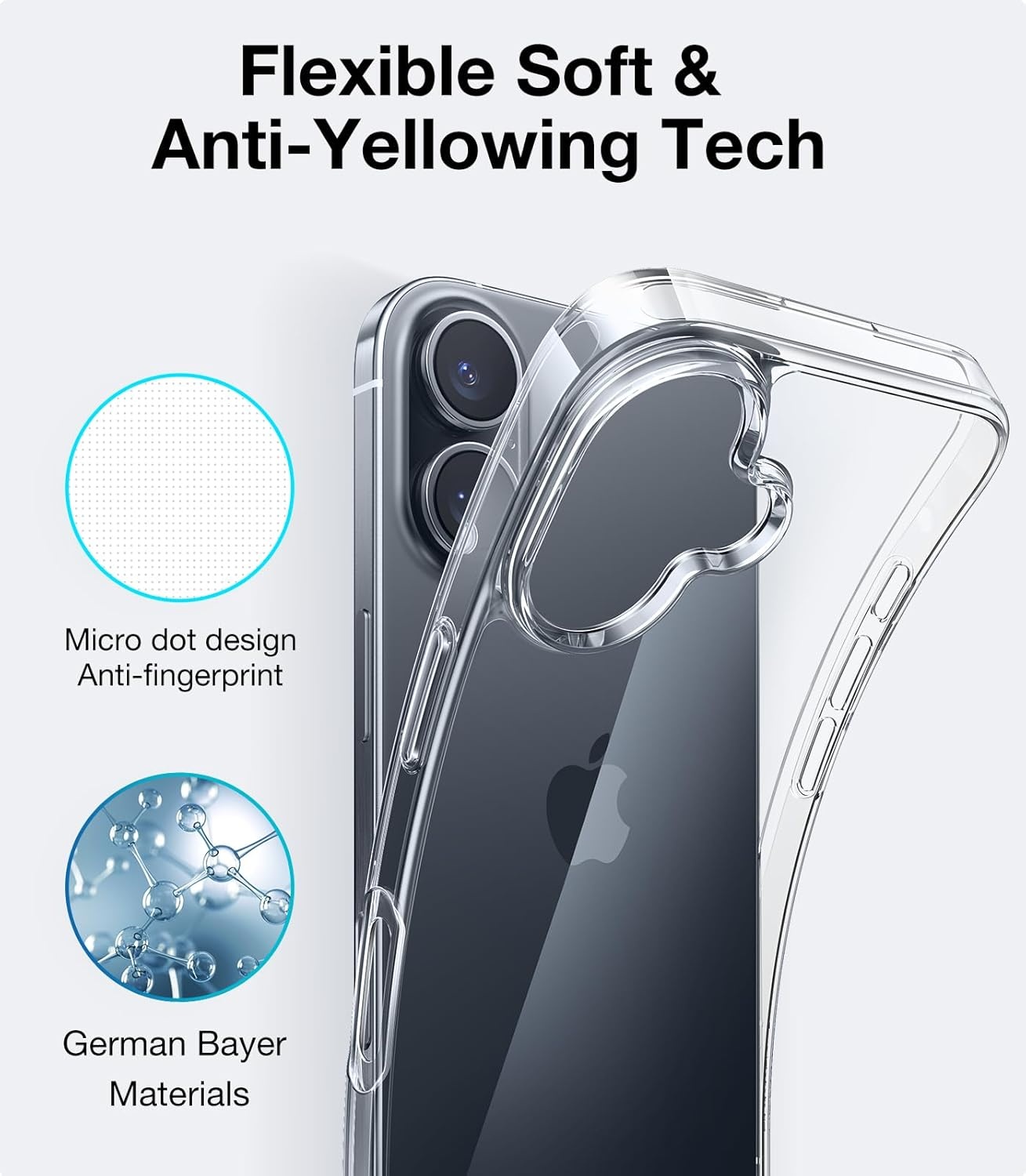 image:imageTORRAS for iPhone 17 Pro Max Case Crystal Clear AntiYellowingMilitaryGrade Protection Ultra Slim Transparent AntiScratch Back Soft Bumper NonSlip 17 Pro Max Phone Case Clear 69Crystal Clear