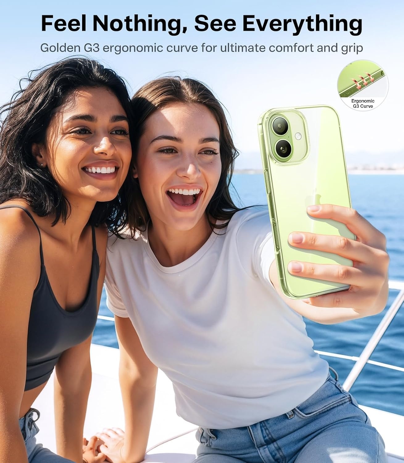 image:imageTORRAS for iPhone 17 Pro Max Case Crystal Clear AntiYellowingMilitaryGrade Protection Ultra Slim Transparent AntiScratch Back Soft Bumper NonSlip 17 Pro Max Phone Case Clear 69Crystal Green