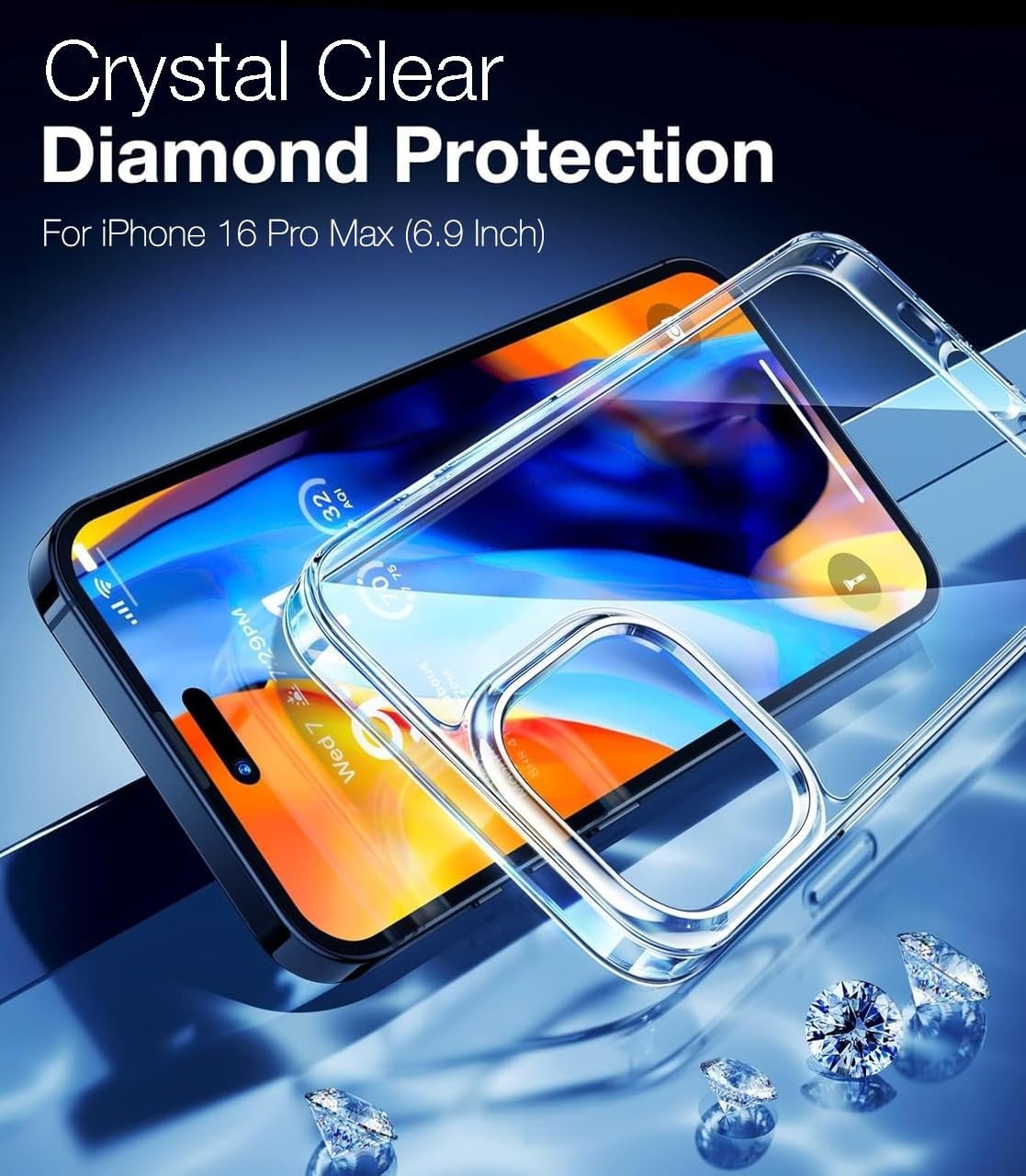 image:imageTORRAS for iPhone 17 Pro Max Case Crystal Clear AntiYellowingMilitaryGrade Protection Ultra Slim Transparent AntiScratch Back Soft Bumper NonSlip 17 Pro Max Phone Case Clear 69Crystal Clear