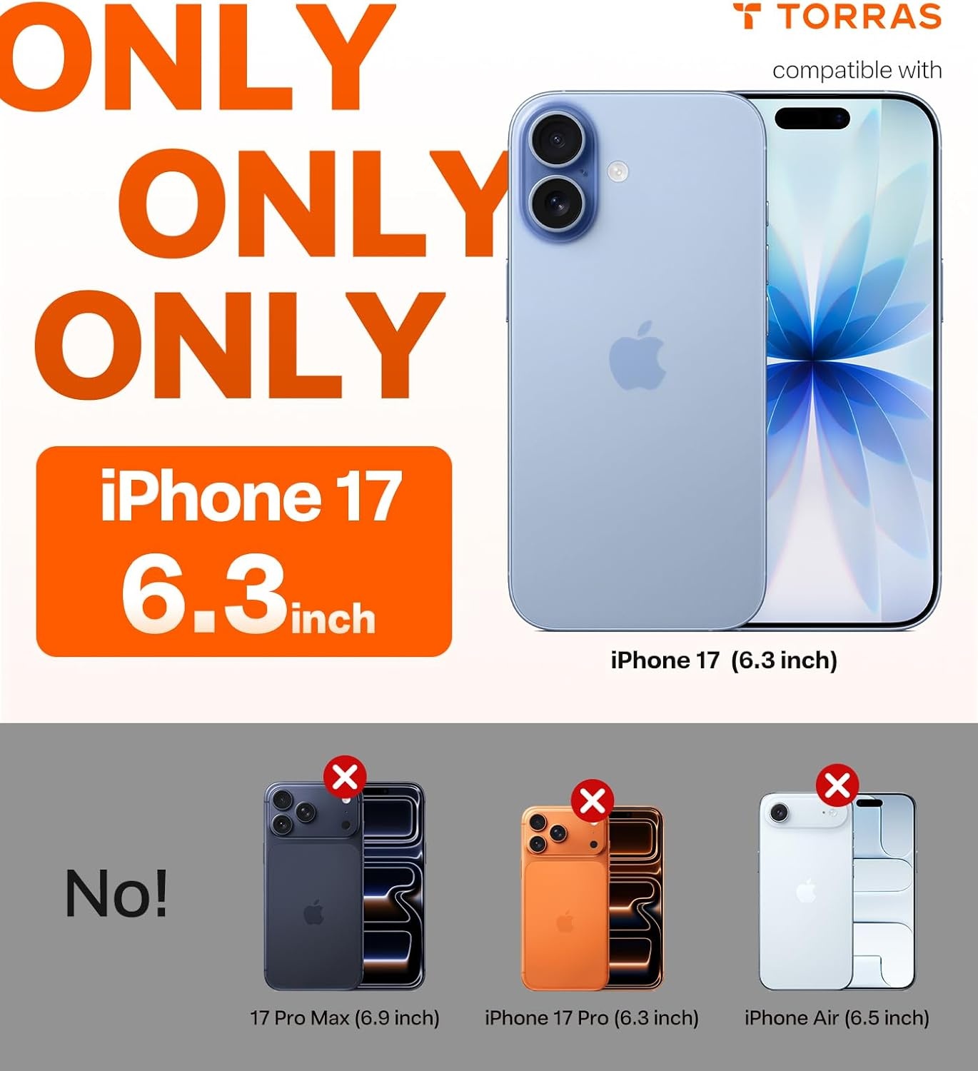 image:imageTORRAS for iPhone 17 Pro Max Case Crystal Clear AntiYellowingMilitaryGrade Protection Ultra Slim Transparent AntiScratch Back Soft Bumper NonSlip 17 Pro Max Phone Case Clear 69Crystal Clear