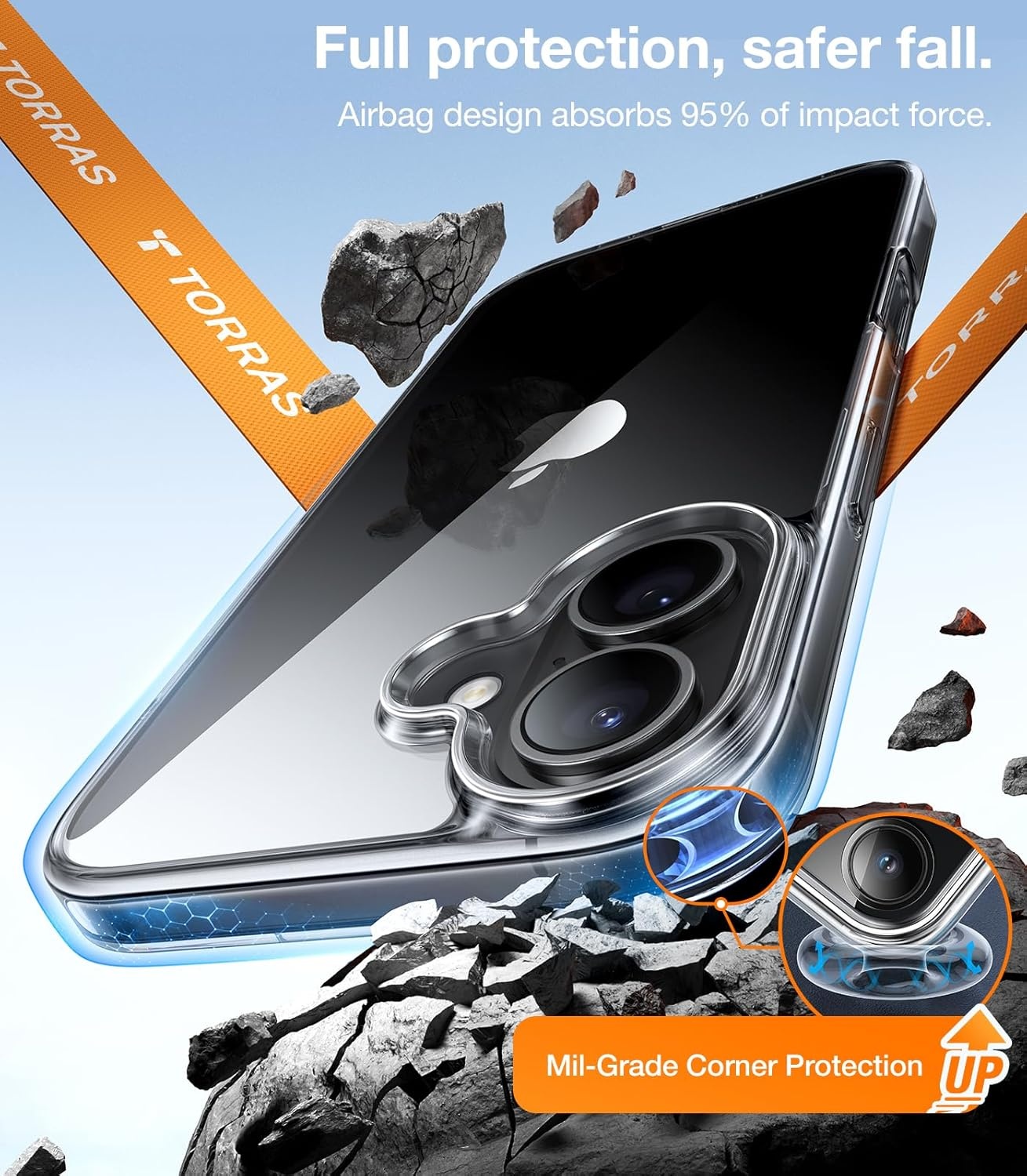 image:imageTORRAS for iPhone 17 Pro Max Case Crystal Clear AntiYellowingMilitaryGrade Protection Ultra Slim Transparent AntiScratch Back Soft Bumper NonSlip 17 Pro Max Phone Case Clear 69Crystal Clear