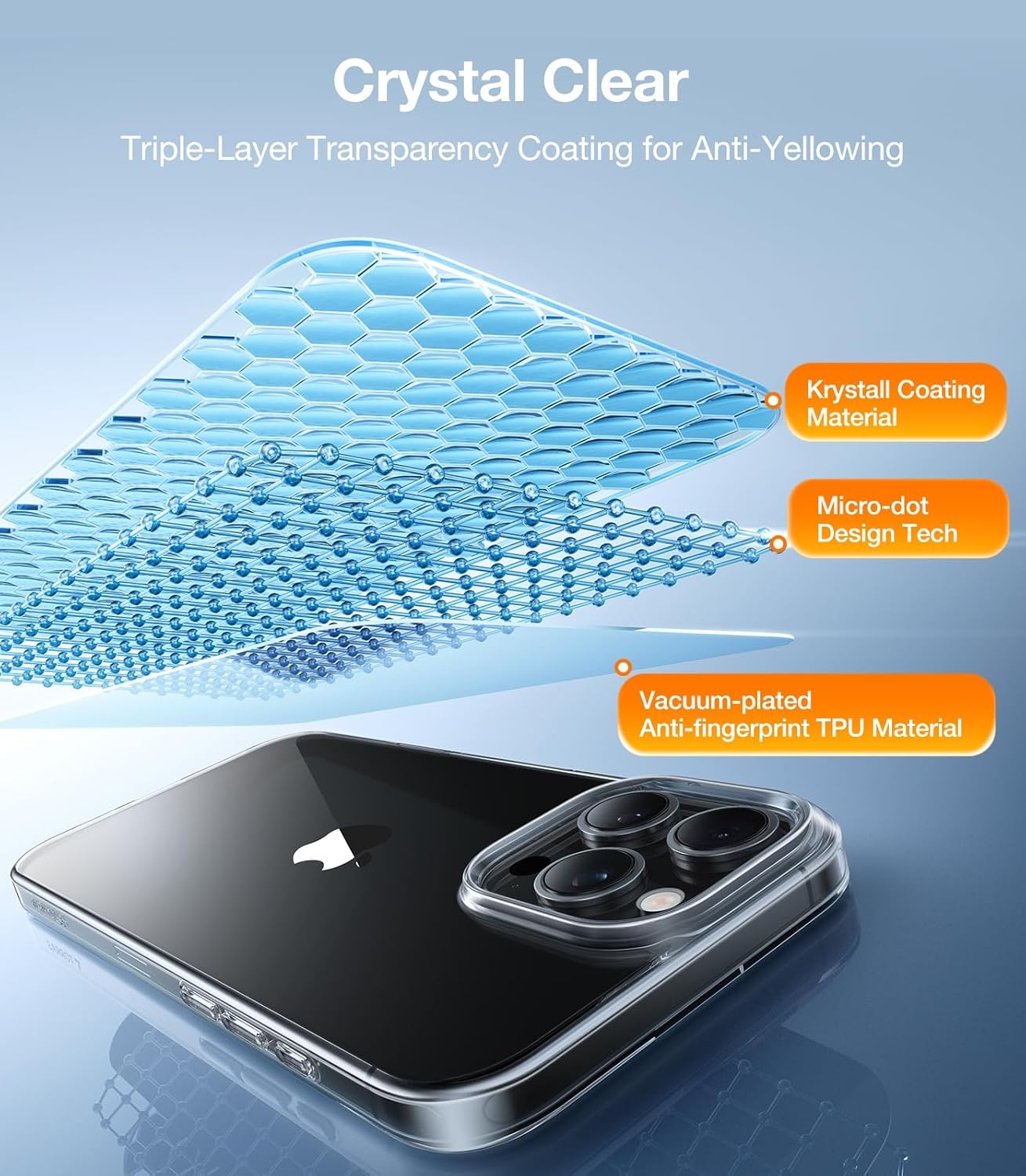 image:imageTORRAS for iPhone 17 Pro Max Case Crystal Clear AntiYellowingMilitaryGrade Protection Ultra Slim Transparent AntiScratch Back Soft Bumper NonSlip 17 Pro Max Phone Case Clear 69Crystal Clear