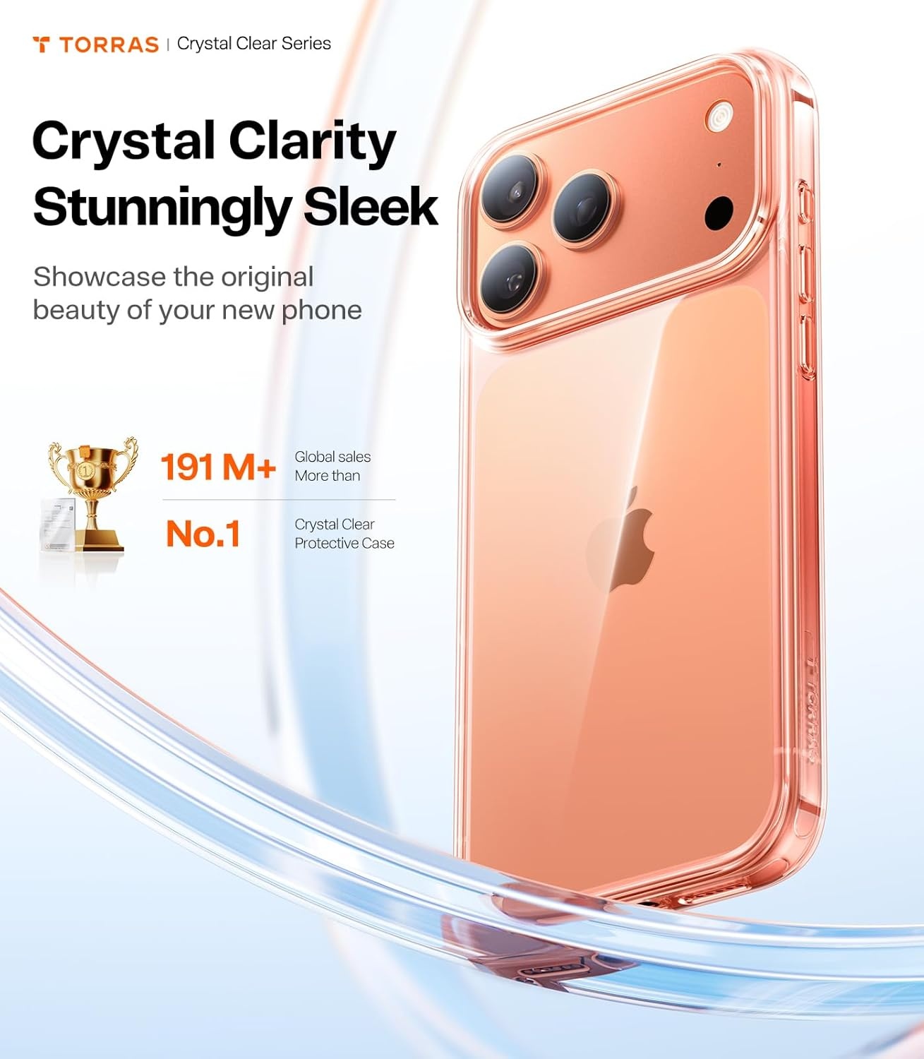 image:imageTORRAS for iPhone 17 Pro Max Case Crystal Clear AntiYellowingMilitaryGrade Protection Ultra Slim Transparent AntiScratch Back Soft Bumper NonSlip 17 Pro Max Phone Case Clear 69Crystal Clear