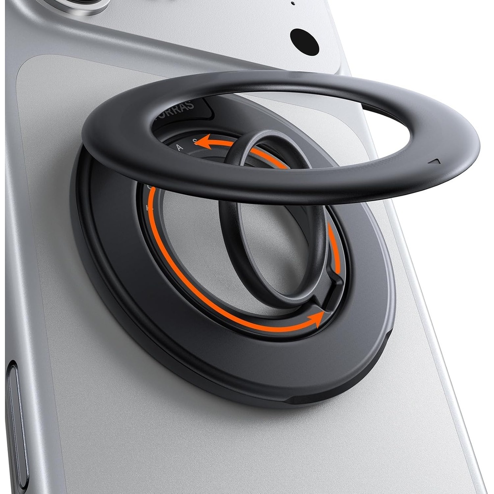 image:imageTORRAS 2025 Flagship Magnetic Phone Grip Ring Holder Kickstand 2Sided Magnetic 360 Rotation Fit for MagSafe Accessories for iPhone 17 16 15 14 13 12 11 Samsung Google BlackBlack