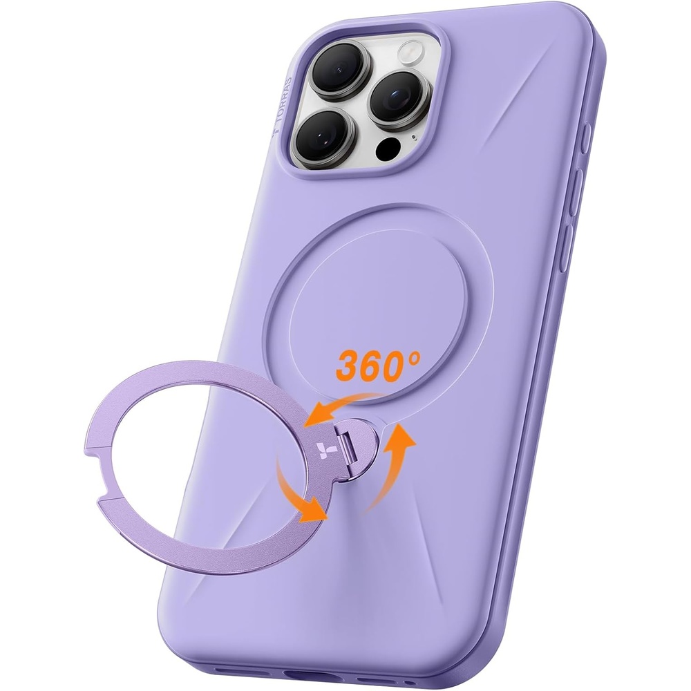 image:imageTORRAS 360 Spin Stand for iPhone 16 Pro Case Fit for Magsafe Hard PC MilSTD Protective ScratchResistant Case for iPhone 16 Pro Phone Case Ostand Spin Violet Purple 63 inch