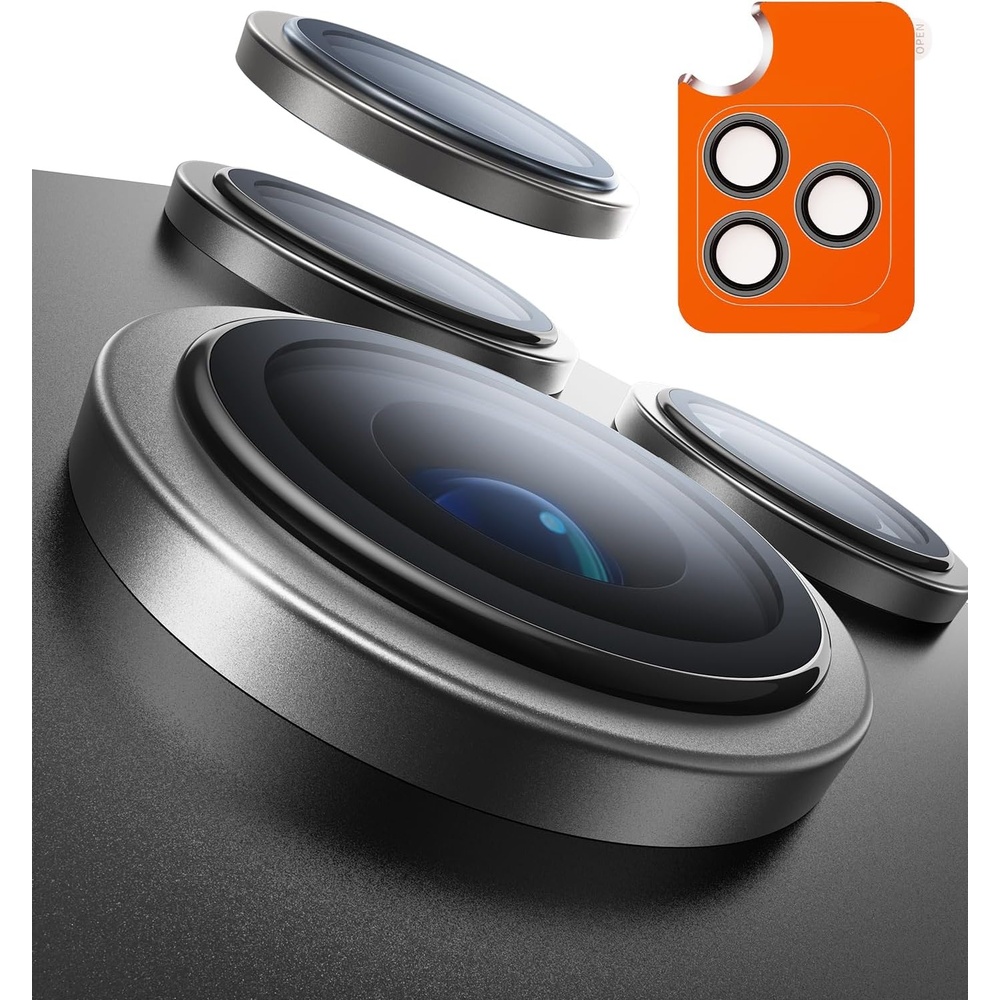 image:imageTORRAS Camera Lens Protector for iPhone 16 Pro Max16 Pro Black TitaniumGray