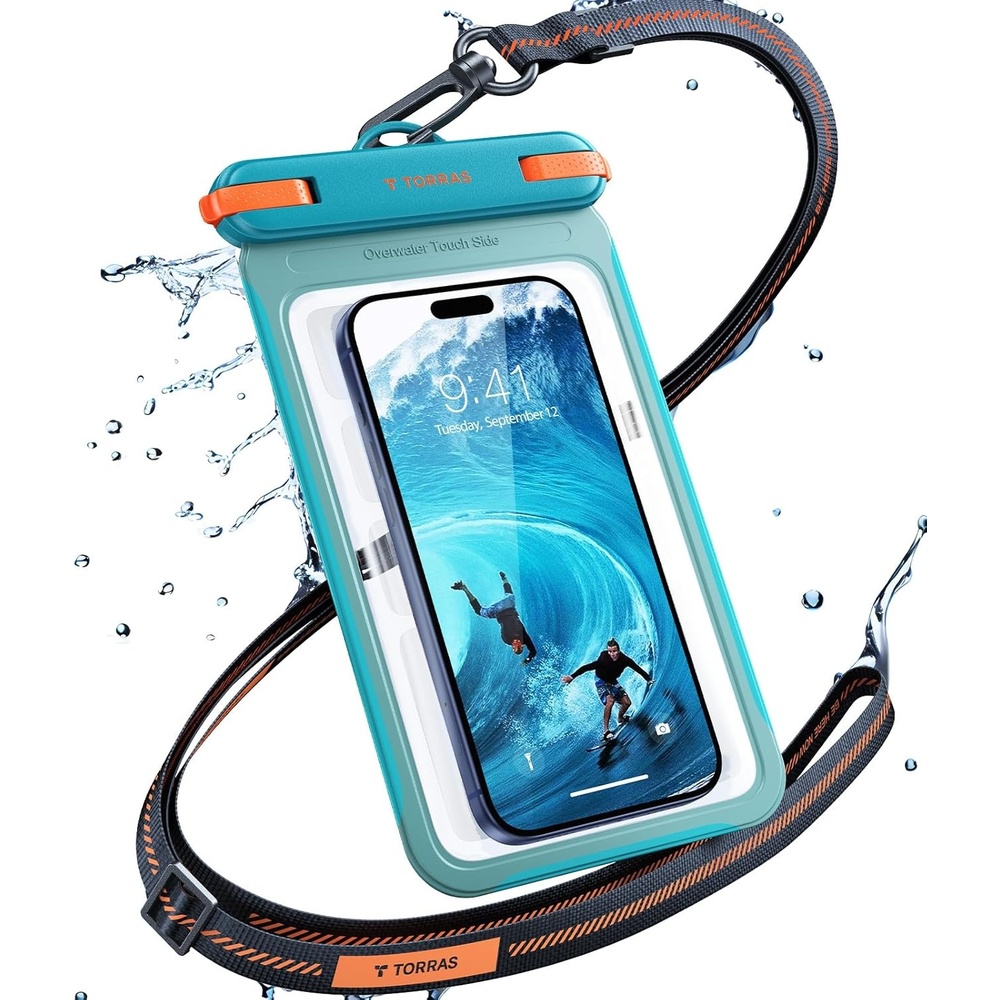 image:imageTORRAS IPX8 Waterproof Phone Pouch Floating Underwater Screen Touchable Water Proof Case with Lanyard for iPhone 17 Pro Max 16 S26 Cellphone Dry Bag Cruise Essentials 70 inch Black1 PackGlacier Sprint