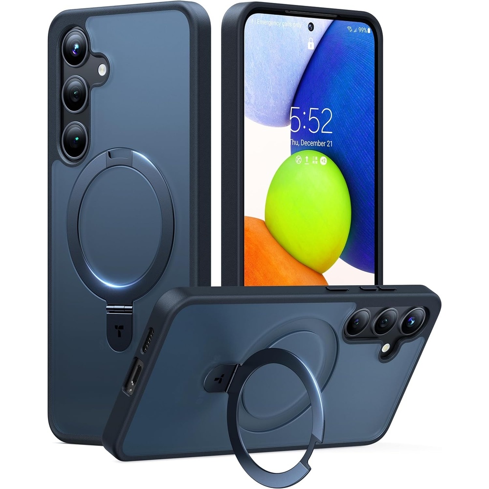 image:imageTORRAS Magnetic Ostand for Samsung Galaxy S24 Plus Case Military Grade Drop TestedCompatible with MagSafeBuild in Kickstand Shockproof Slim Protective for S24 Case 67 Translucent BlackBlack