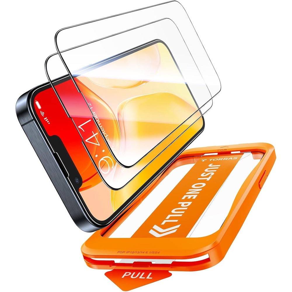 image:imageTORRAS MilitaryGrade Screen Protector for iPhone 15 Pro Max 9H Aerospace Tempered Glass12FT Shatterproof OneStep Installation Full Coverage Fit Bubble Free TopNotch Protection 2 PackiPhone 17e16e1413 Pro13 61 inch