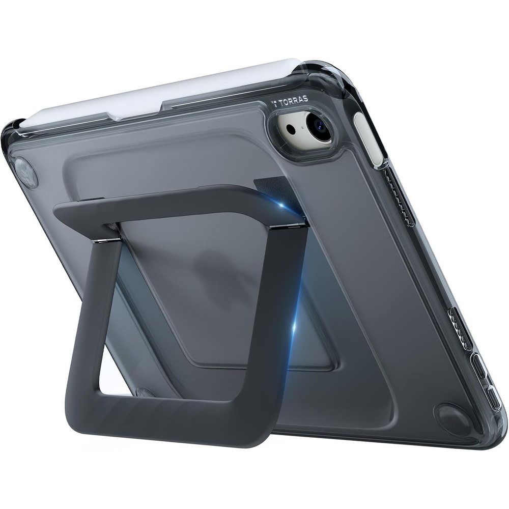 image:imageTORRAS Ostand K3 Neo for iPad Air 11 Inch Case M4 2026 M3 2025 M2 2024 Viewing Angles AdjustableUltra Stable Stand Shockproof Protective Slim Kickstand Case with Pencil Holder Glacier SprintObsidian Black