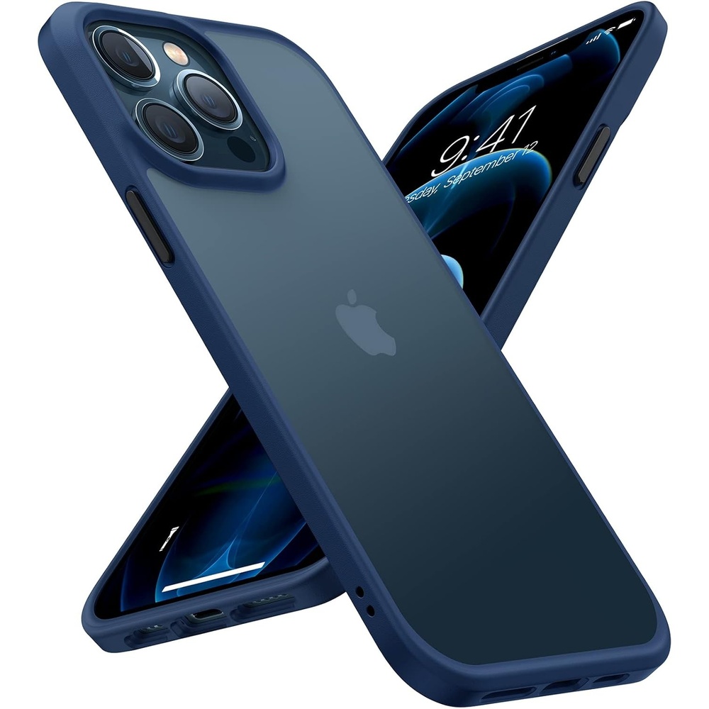 image:imageTORRAS Shockproof for iPhone 17 Pro Max Case with Camera Control Button 12FT Military Grade Drop Protection Enhanced Grip amp Soft Touch Translucent Slim 17 Pro Max Case 3 colors Buttons Deep BlueBlue