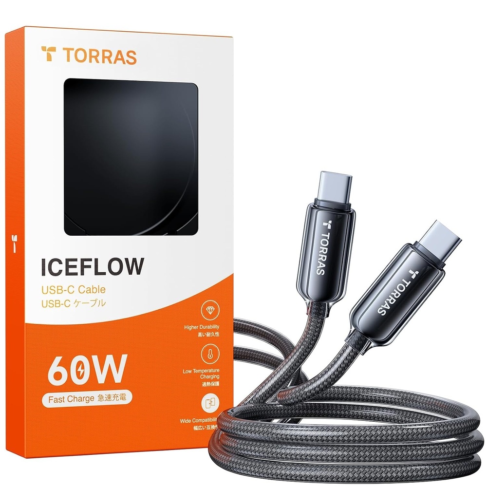 image:imageTORRAS USC C to USB C Cable 60W 6ft Military Grade Tested USB C Charger Cable Fast Charge for iPhone 15 Pro Max Plus Samsung S2423 MacBook Air Pro 2020 iPad ProAirMini Pearl WhiteBlack