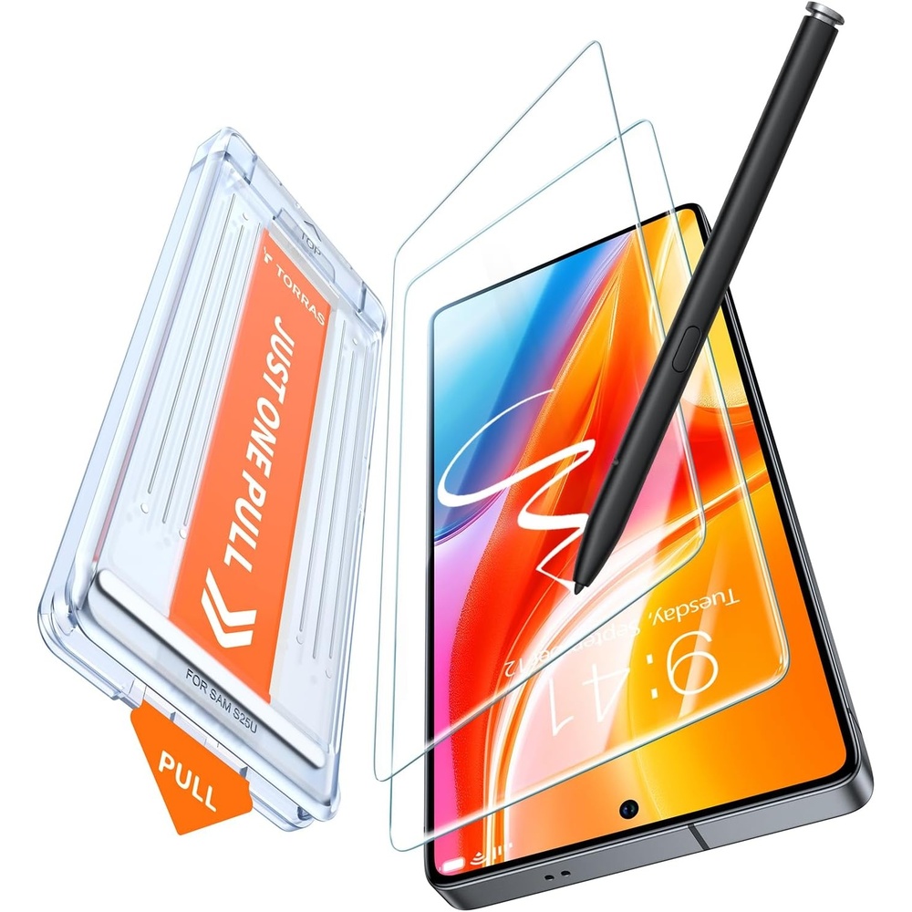 image:imageTORRAS Unbreakable for Samsung Galaxy S25 Ultra Screen Protector NO1 MilitaryGrade 12 FT Shatterproof 9H Aerospace Tempered Glass 2 Pack Touch Sensitivity Full Coverage AntiScratch 69 inchS25 Ultra