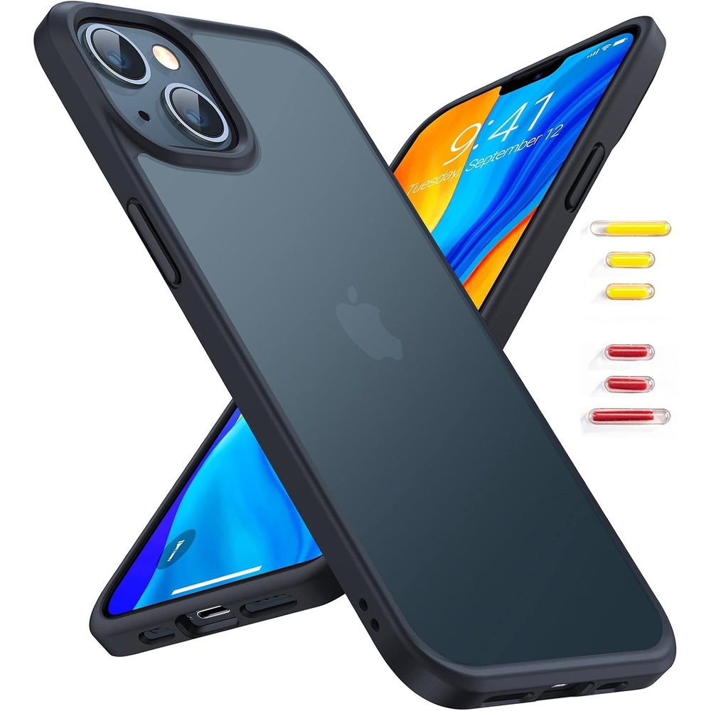 image:imageTORRAS for iPhone 17 Pro Case Beyond MilitaryGrade Protection Camera Control Button DIY Buttons Translucent Matte Slim Thin Shockproof Hard Back AntiScratch case for iPhone 17 Pro Deep BlueBlack