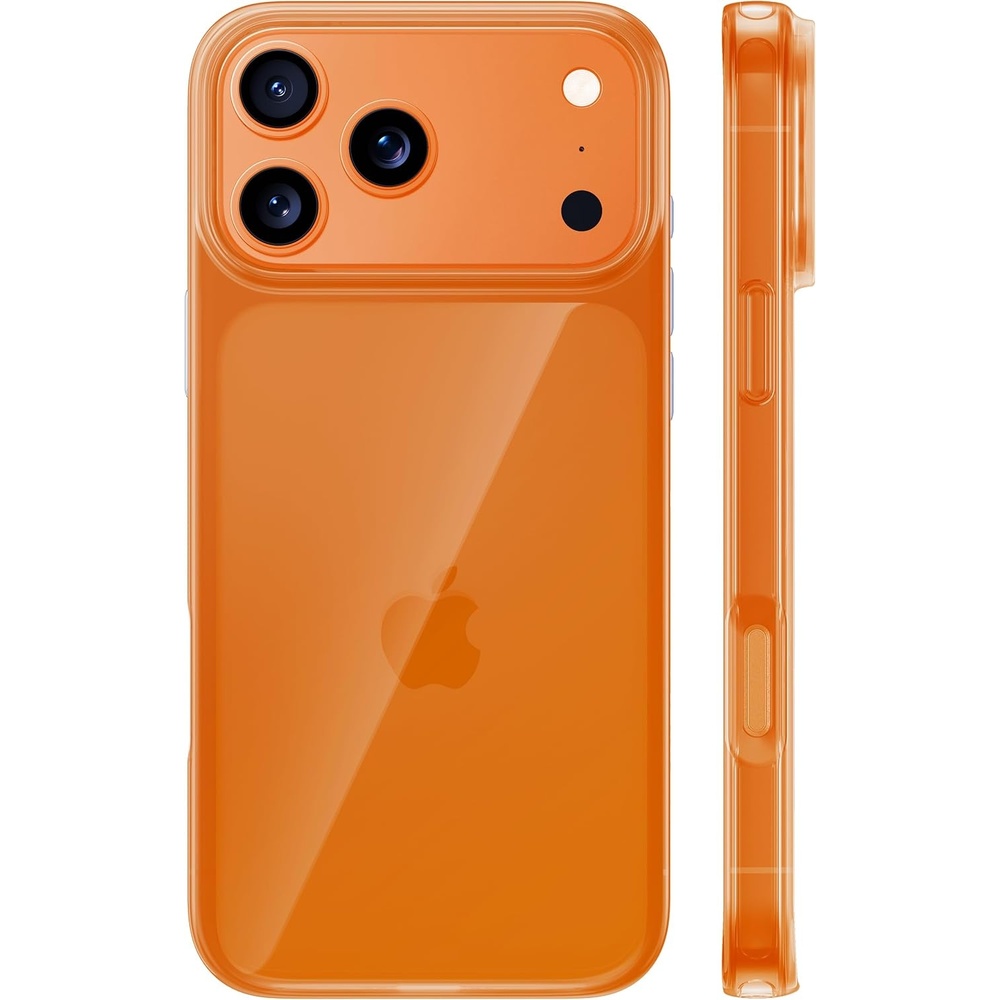 image:imageTORRAS for iPhone 17 Pro Max Case Crystal Clear AntiYellowingMilitaryGrade Protection Ultra Slim Transparent AntiScratch Back Soft Bumper NonSlip 17 Pro Max Phone Case Clear 69Clear Orange