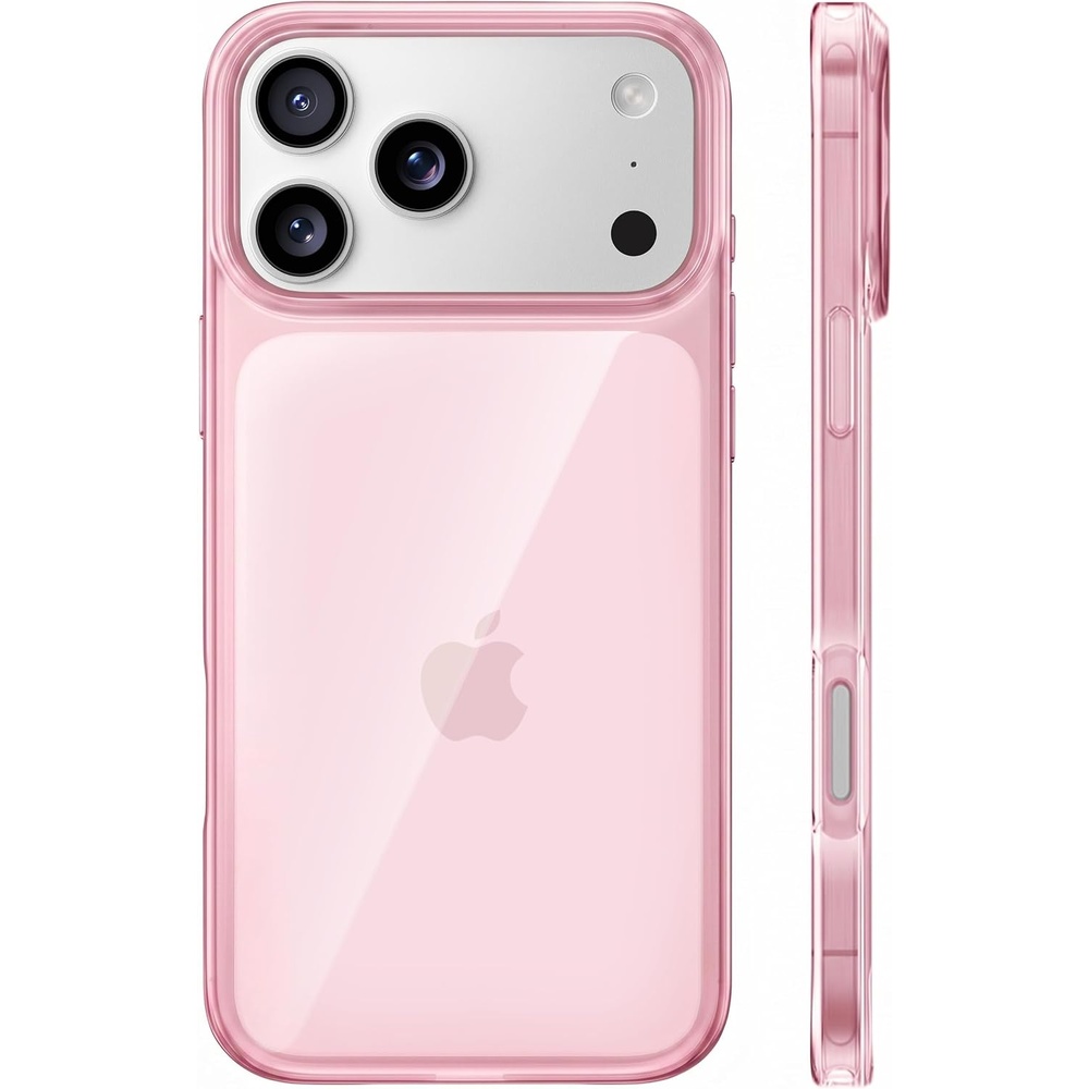image:imageTORRAS for iPhone 17 Pro Max Case Crystal Clear AntiYellowingMilitaryGrade Protection Ultra Slim Transparent AntiScratch Back Soft Bumper NonSlip 17 Pro Max Phone Case Clear 69Clear Pink