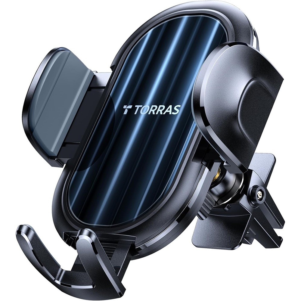 image:imageTORRASDeepest Clamp Car Vent Phone Mount Real Thick Case Perfect Cell Phone Holder Car NonSlip Silicone Steel Air Vent Clip Car Holder for iPhone 16 15 14 13 Pro Max Samsung Galaxy S23 Ultra